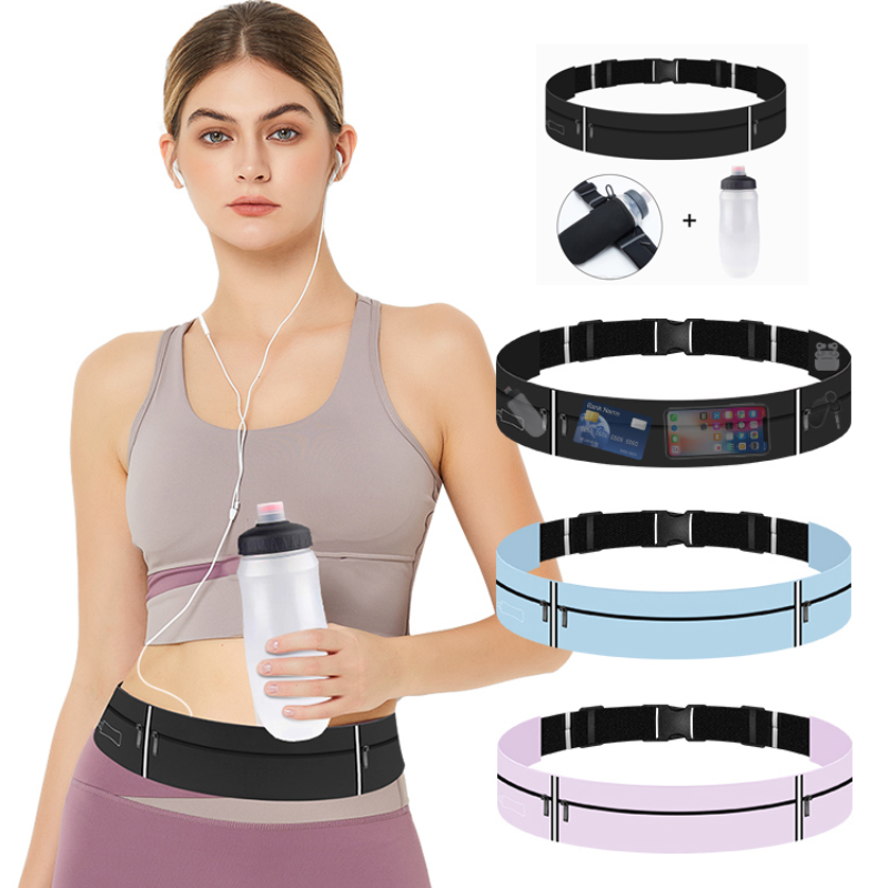 Running Jogging Gear - Su şişesi ile kadın koşu kemeri