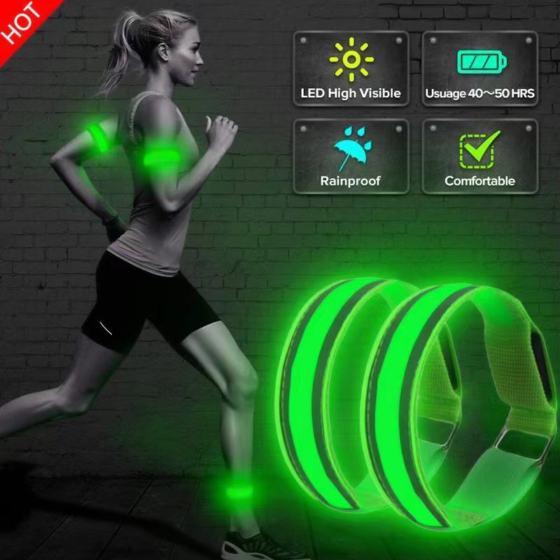 Running Gear Essentials - Yansıtıcı Kol Bantları Su Geçirmez LED