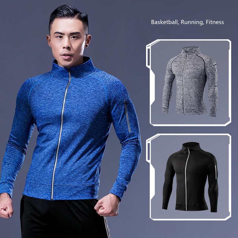 Running Jogging Gear - Erkek Koşu Antrenman Ceketi, Antrenman Fermuarlı